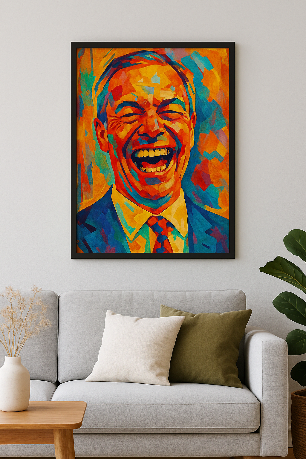 Nigel Farage Abstract Poster Print