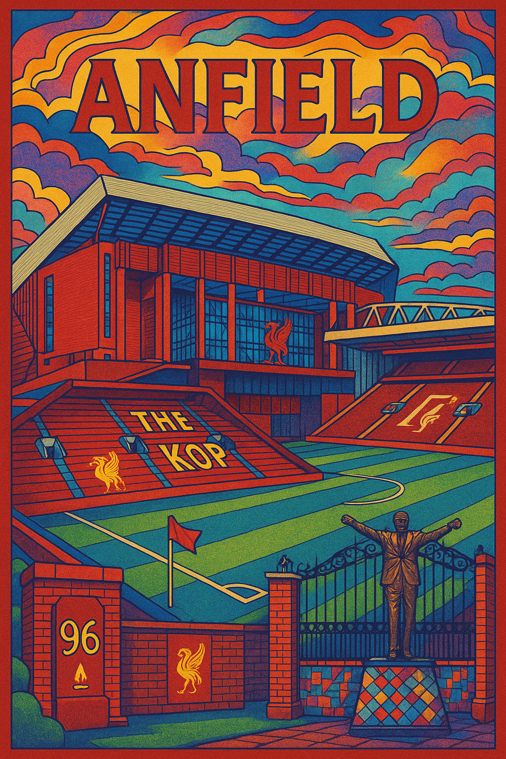 Anfield Stadium Post Print