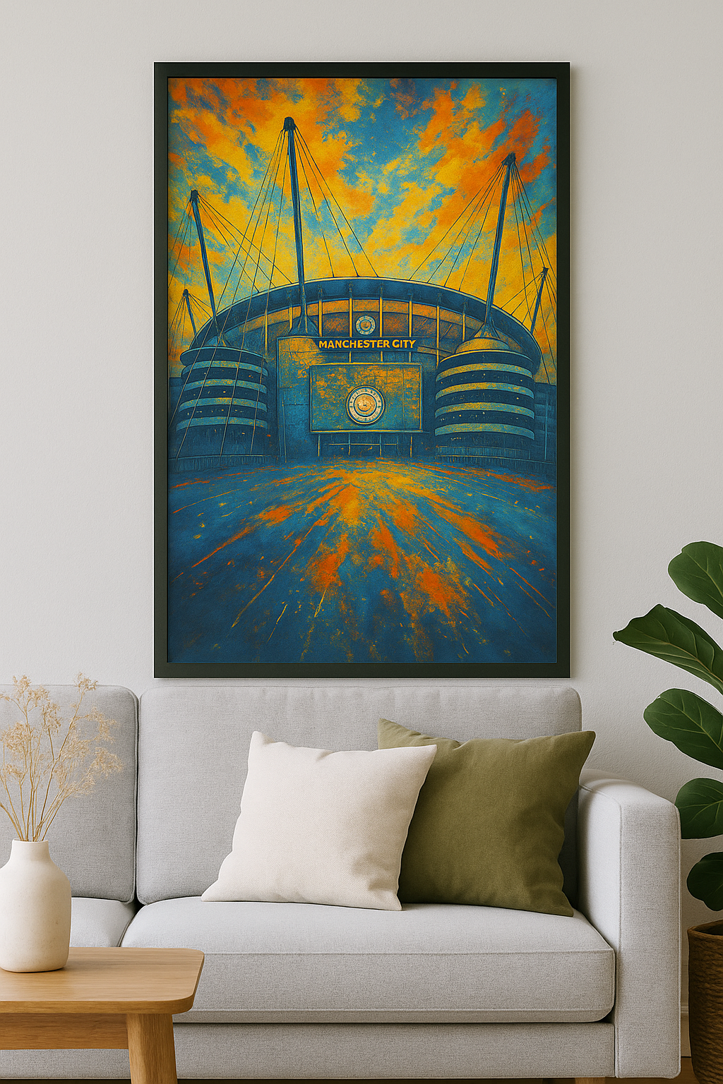 Etihad Stadium Abstract Poster Print