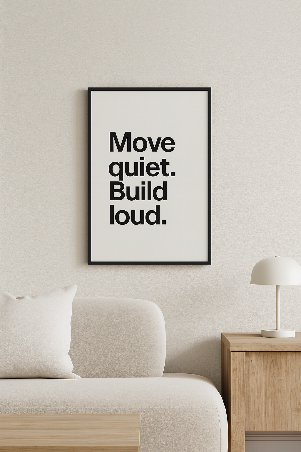 Move Quiet Build Loud Poster Print