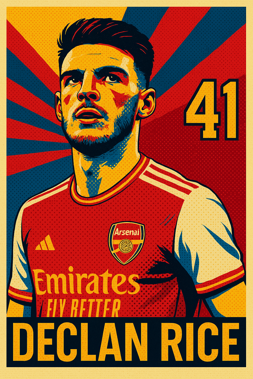 Declan Rice Arsenal Poster Print